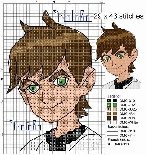 schemi punto croce: ben 10 | ⓍⓍⓍSchemi punto croce ...