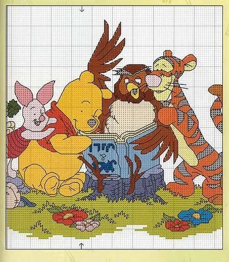 Schemi punto croce: Trilly nera, Bugs Bunny, Winnie the Pooh Schemi punto croce: Trilly nera, Bugs Bunny, Winnie the Pooh