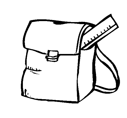 School bag coloring page - Coloringcrew.com