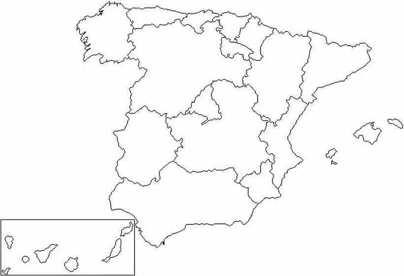 Science: Mapa mudo comunidades autónomas españolas Science: Mapa mudo comunidades autónomas españolas