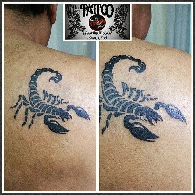 Scorpion #escorpion #alacran #tribal #negro #espalda ...