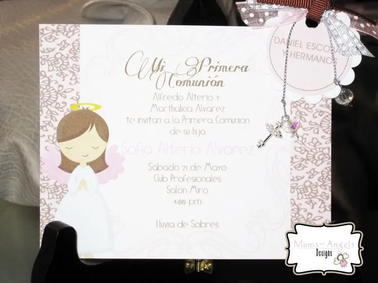 Moms-Angels: Invitaciones y decoraciones Primera Comunion para ...