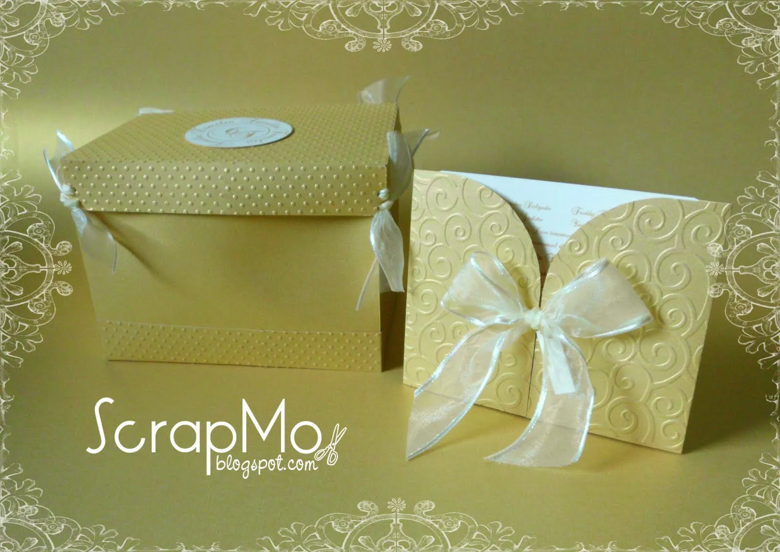 Scrapandome Con Los Recuerdos: Boda Dorada - Invitaciones de Boda ... Scrapandome Con Los Recuerdos: Boda Dorada - Invitaciones de Boda ...
