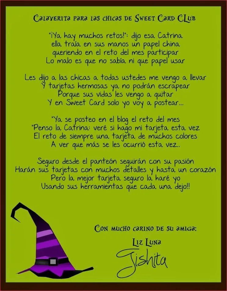 Scrapandome Con Los Recuerdos: Miedo? La Casa Espeluznante de Sweet CARD Club Scrapandome Con Los Recuerdos: Miedo? La Casa Espeluznante de Sweet CARD Club