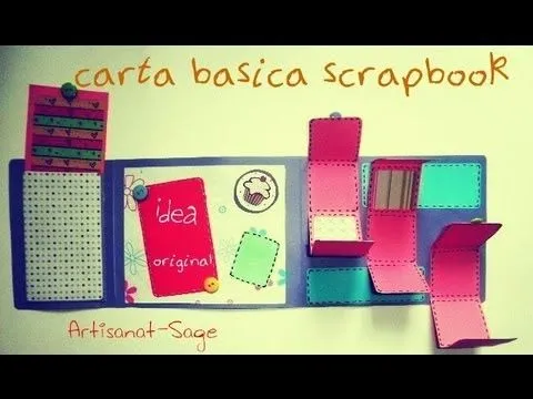Carta Basica Scrapbook /Scrapbook Basic Card - YouTube