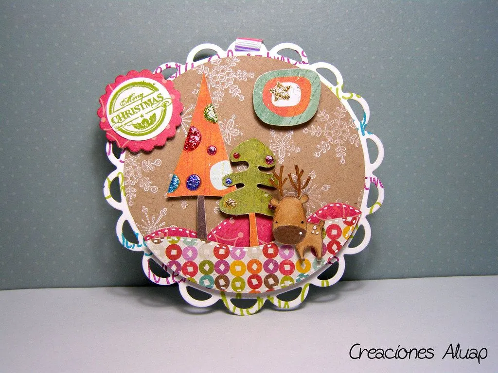 scrapbooking navidad adorno | Aprender manualidades es facilisimo.