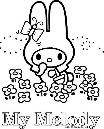 LOS SECRETOS DE KITTY: My Melody: Para colorear LOS SECRETOS DE KITTY: My Melody: Para colorear