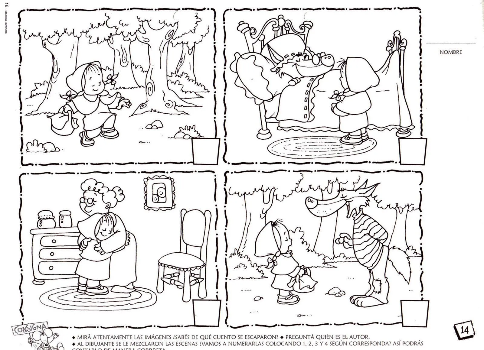 secuencia de caperucita roja para colorear - Buscar con Google ...