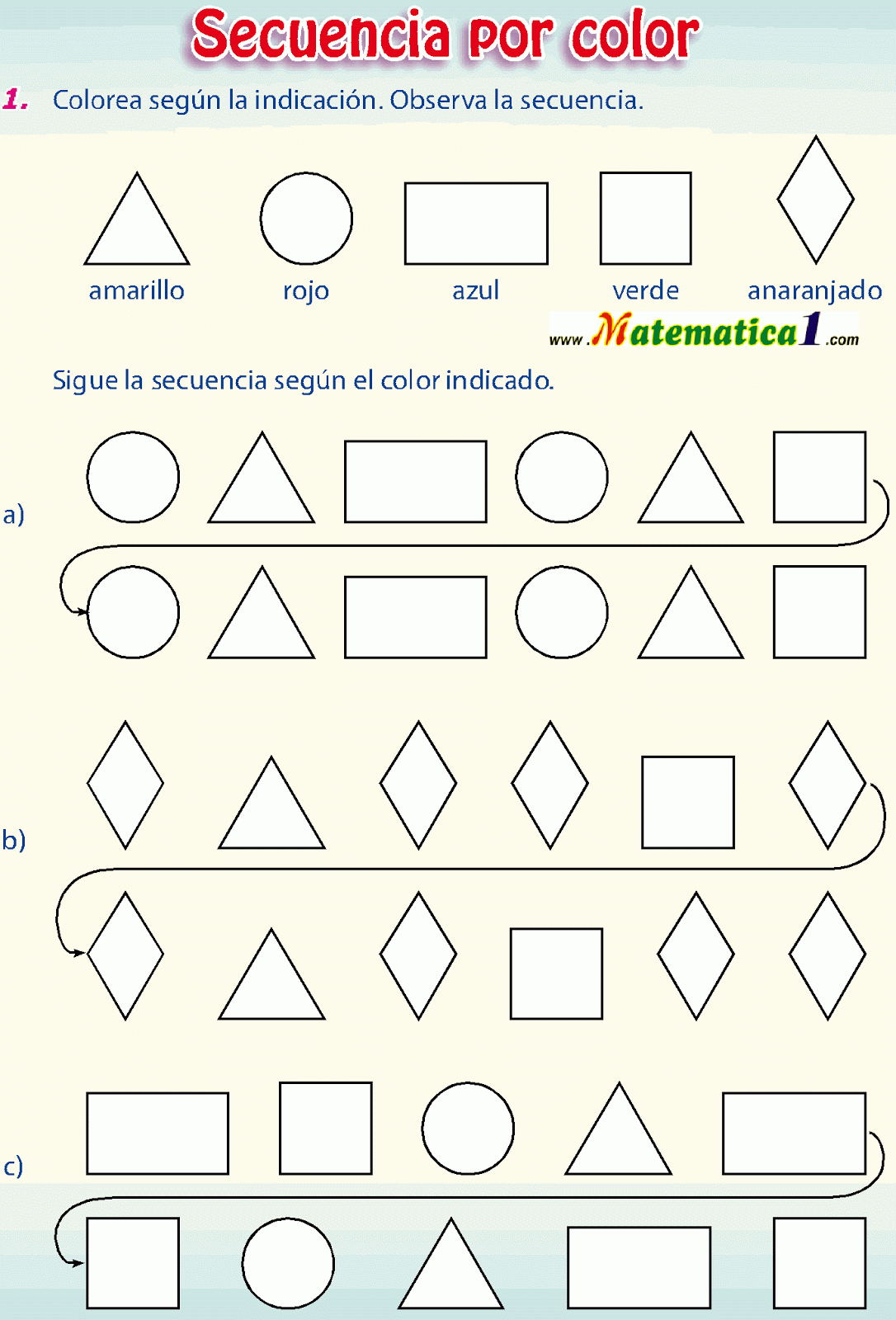 Secuencia de figuras - Imagui