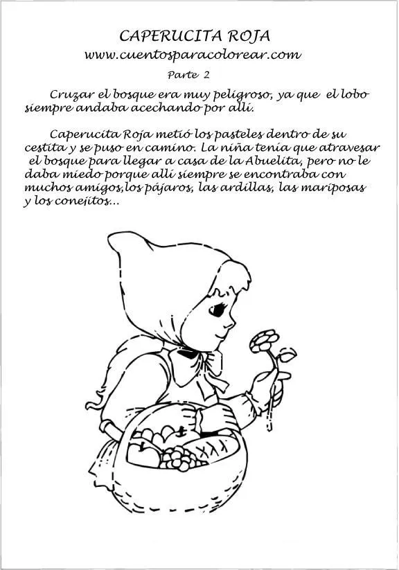 Dibujos del cuento de caperucita roja para colorear - Imagui Dibujos del cuento de caperucita roja para colorear - Imagui