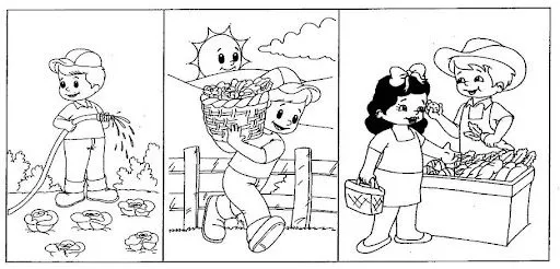 SECUENCIAS DE ESCENAS PARA COLOREAR