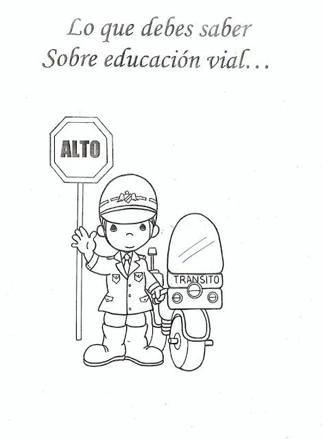 Seguridad Vial para Colorear | Maestra Adanolis Seguridad Vial para Colorear | Maestra Adanolis