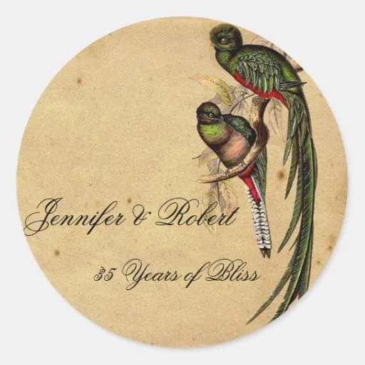 Sello elegante del sobre del pájaro de quetzal del pegatina ... Sello elegante del sobre del pájaro de quetzal del pegatina ...