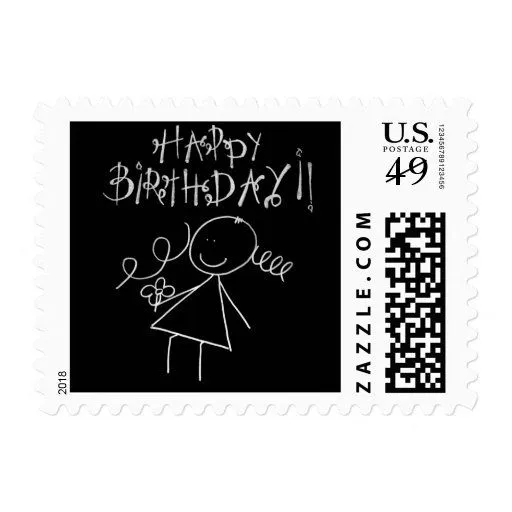 Sello del feliz cumpleaños - blanco y negro | Zazzle Sello del feliz cumpleaños - blanco y negro | Zazzle