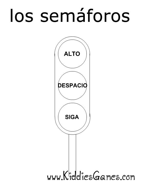 Semaforos para colorear - Imagui