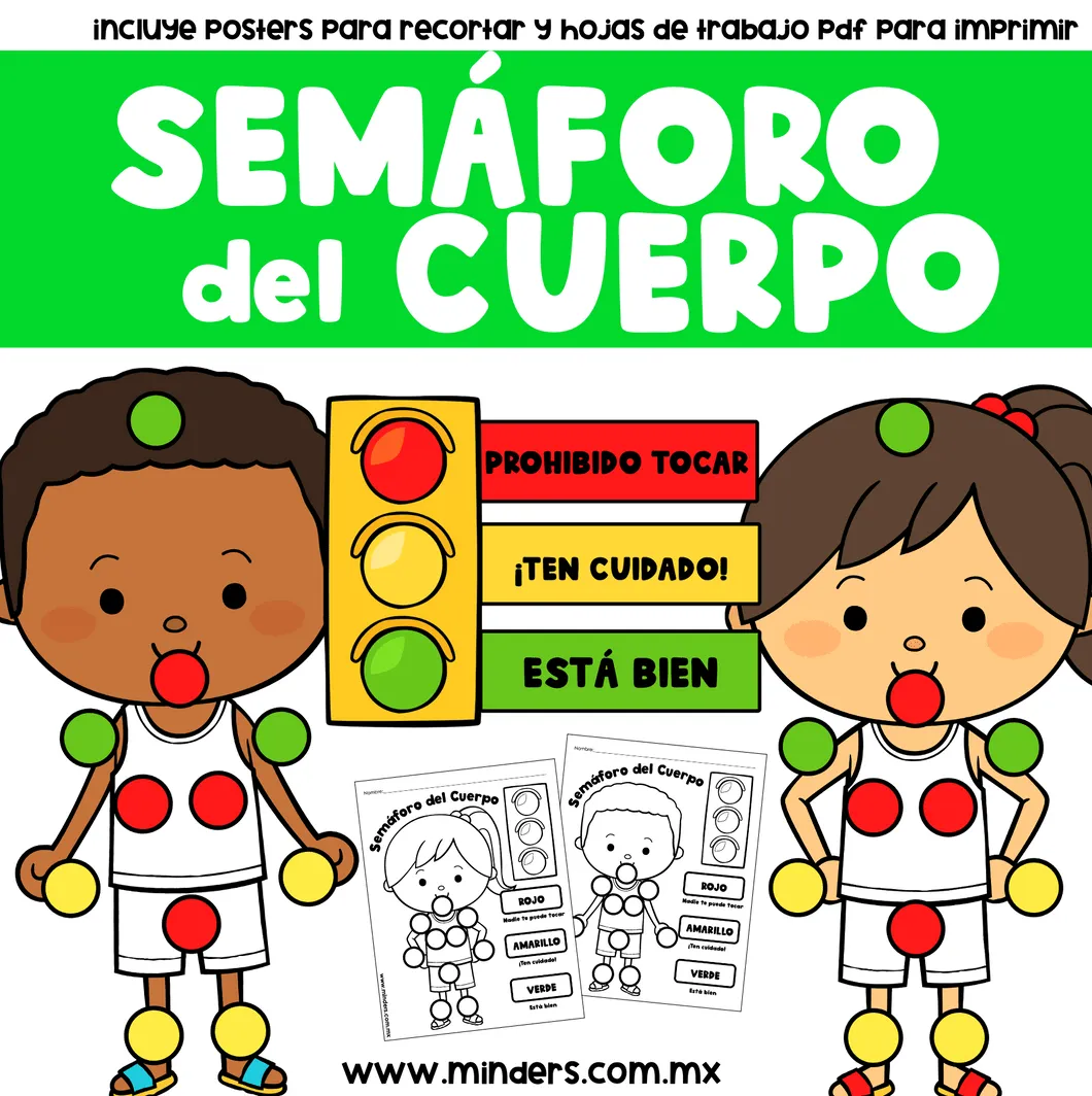 Semáforo del Cuerpo - Herramienta para prevención del abuso sexual – Mindersmx Semáforo del Cuerpo - Herramienta para prevención del abuso sexual – Mindersmx