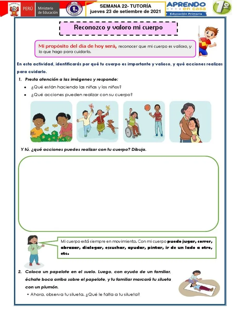 Semana 22 - Ficha 04 Tutoria Cuido Mi Cuerpo | PDF Semana 22 - Ficha 04 Tutoria Cuido Mi Cuerpo | PDF