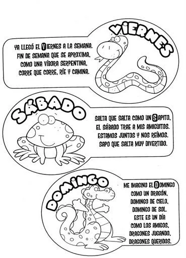 LOS DIAS DE LA SEMANA CON ANIMALES PARA COLOREAR DIAS DE LA SEMANA LOS DIAS DE LA SEMANA CON ANIMALES PARA COLOREAR DIAS DE LA SEMANA