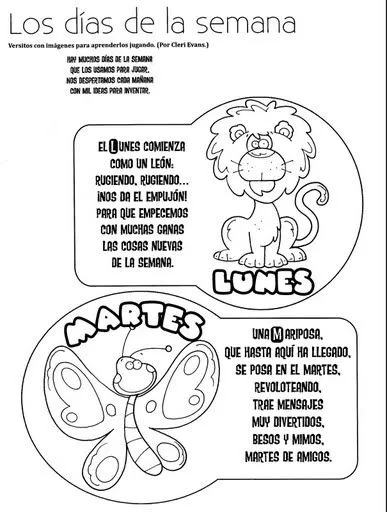LOS DIAS DE LA SEMANA CON ANIMALES PARA COLOREAR DIAS DE LA SEMANA LOS DIAS DE LA SEMANA CON ANIMALES PARA COLOREAR DIAS DE LA SEMANA
