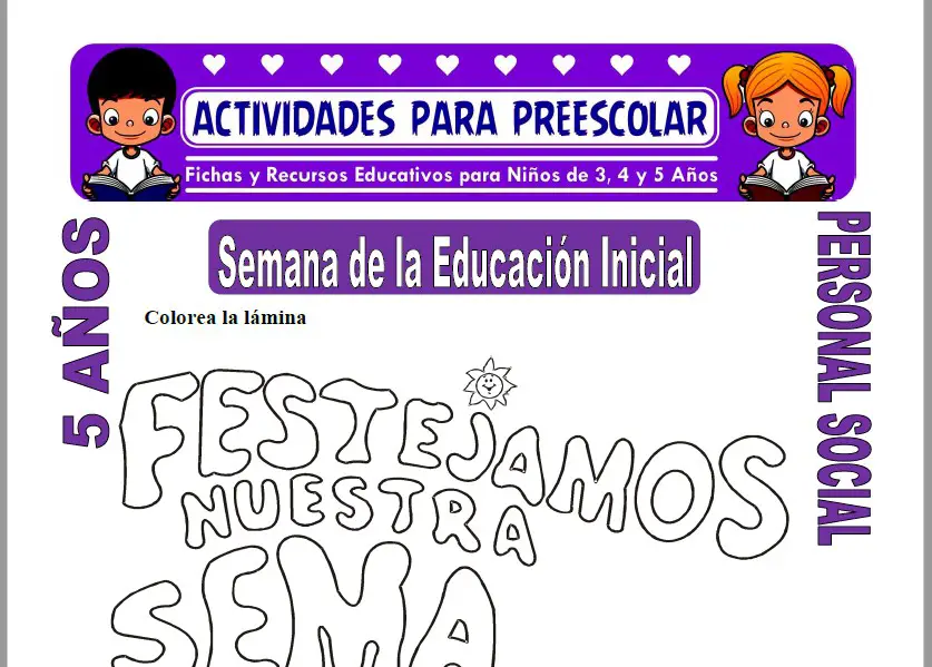 Semana de la Educación Inicial para Niños de 5 Años | Actividades – 2023 Semana de la Educación Inicial para Niños de 5 Años | Actividades – 2023
