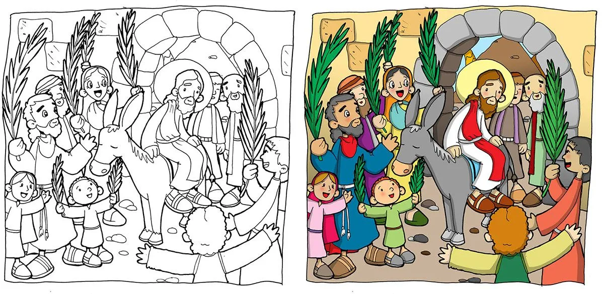 Semana Santa en casa: Un dibujo para colorear el Domingo de Ramos Semana Santa en casa: Un dibujo para colorear el Domingo de Ramos