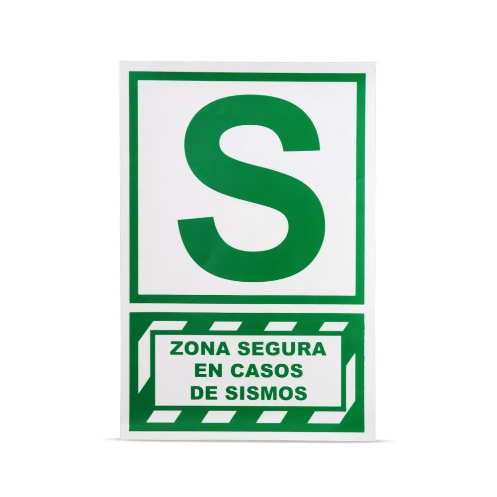 Señal Fotoluminiscente Zona Segura en Caso de Sismo - Promart Señal Fotoluminiscente Zona Segura en Caso de Sismo - Promart