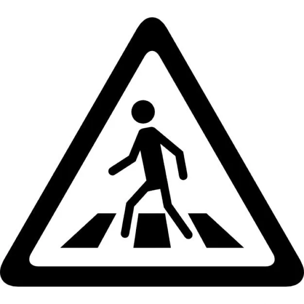 Señal de paso de peatones de forma triangular | Descargar Iconos ... Señal de paso de peatones de forma triangular | Descargar Iconos ...