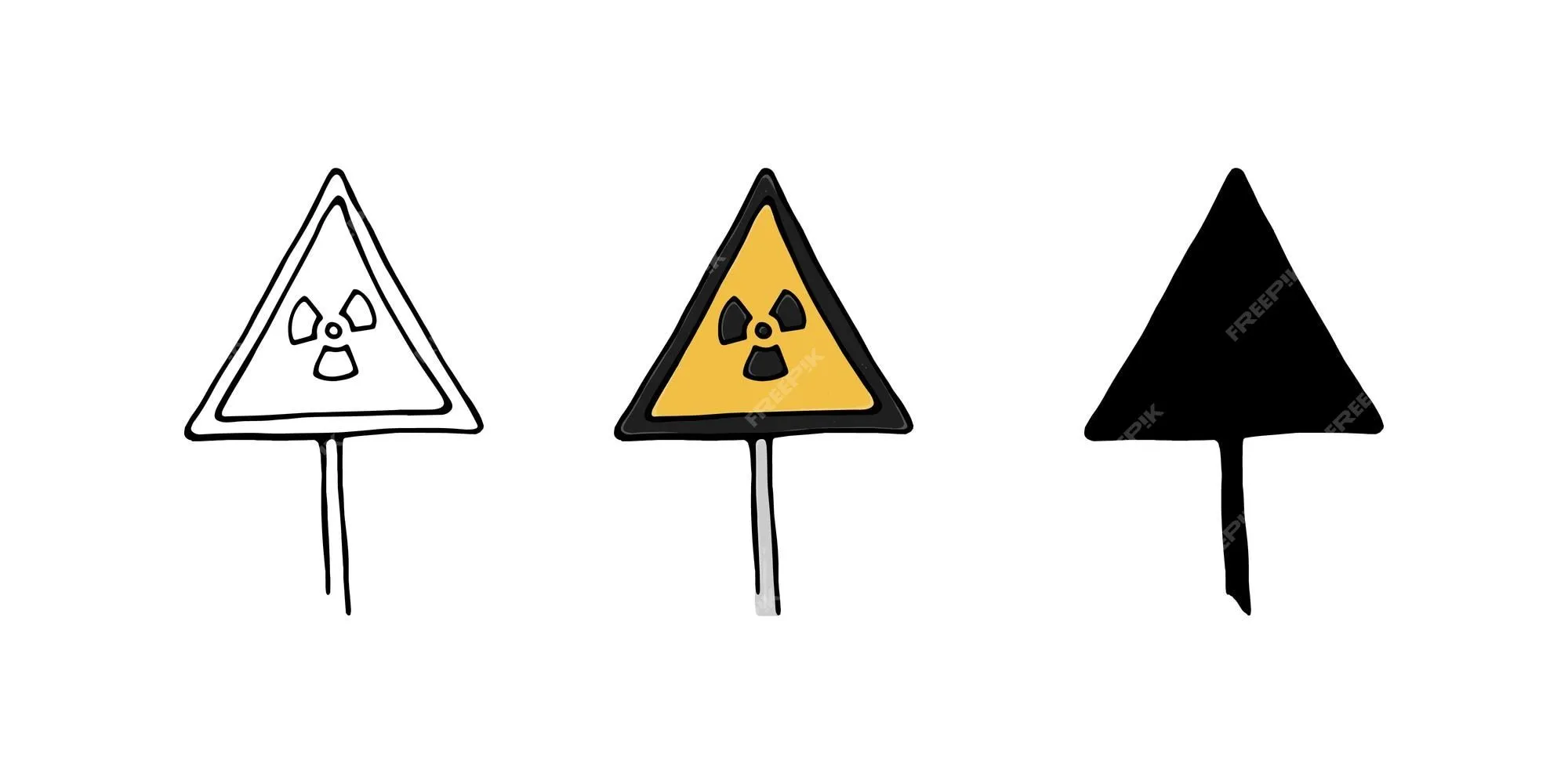 Señal de peligro radiactivo advertencia doodle dibujos animados lineales libro para colorear | Vector Premium Señal de peligro radiactivo advertencia doodle dibujos animados lineales libro para colorear | Vector Premium