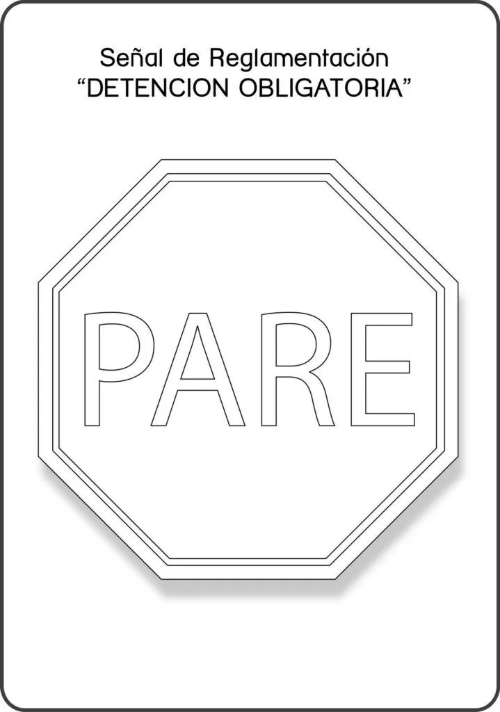 Señal de Tránsito «Pare» para colorear – DibuHit Señal de Tránsito «Pare» para colorear – DibuHit