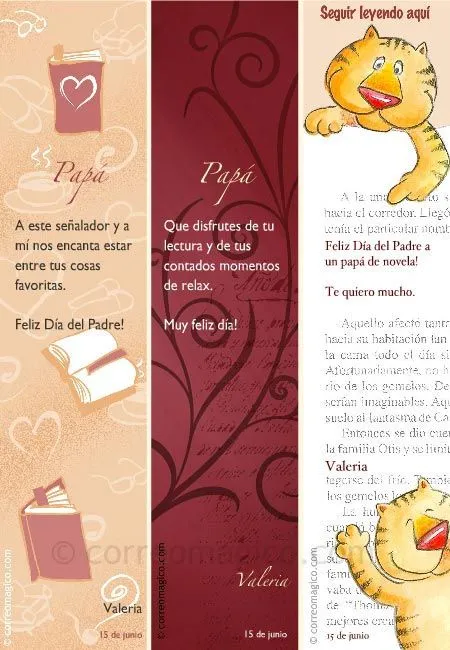 senaladores diapadre - Tarjetas para imprimir GRATIS en tu casa en ...