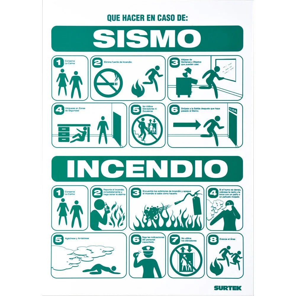 Señalamientos de protección civil, varios modelos, Surtek. - FERRETERÍA WITZI Señalamientos de protección civil, varios modelos, Surtek. - FERRETERÍA WITZI