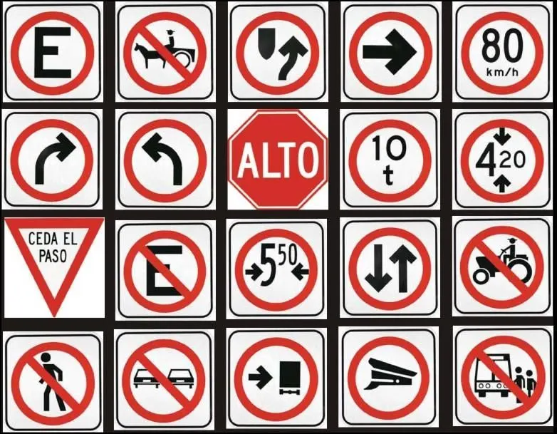 3 señalamientos restrictivos - Imagui