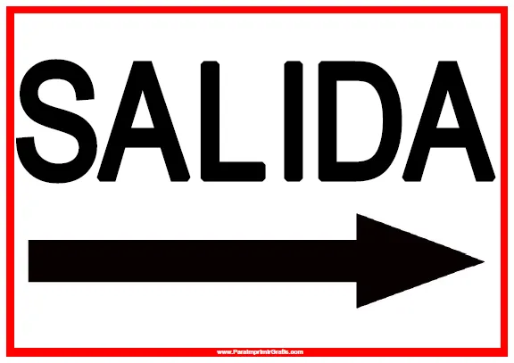 Señales de Salida - Para Imprimir Gratis - ParaImprimirGratis.com Señales de Salida - Para Imprimir Gratis - ParaImprimirGratis.com