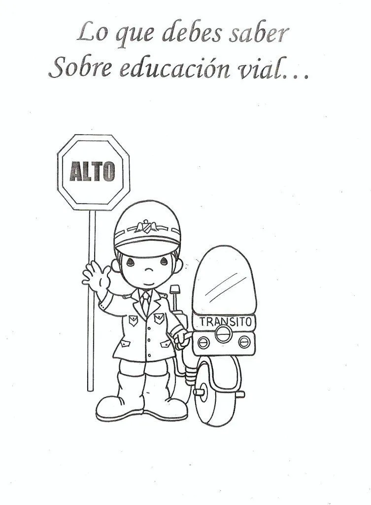 Señales de seguridad vial para colorear - Imagui