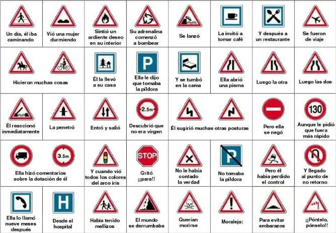Historia de un embarazo meditante señales de trafico