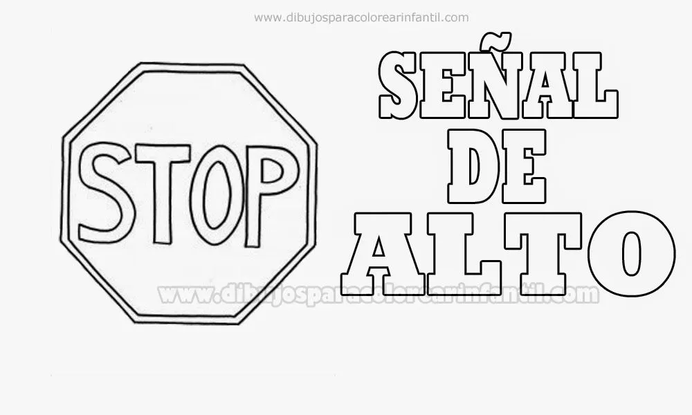 Señales de tránsito para colorear | Colorear imágenes Señales de tránsito para colorear | Colorear imágenes