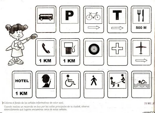 Señales de transito para colorear niños - Imagui Señales de transito para colorear niños - Imagui