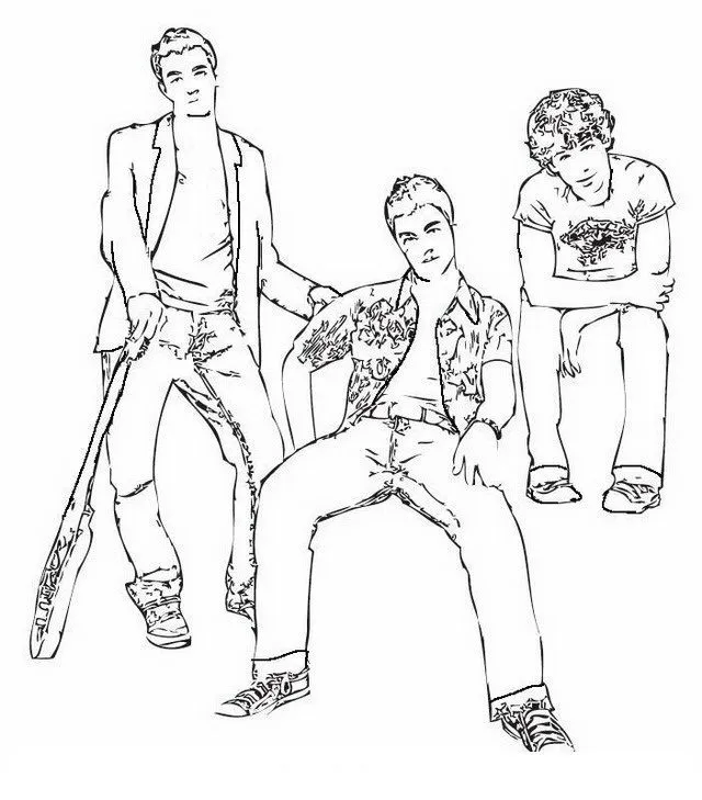 COLOREA TUS DIBUJOS: Jonas Brothers para colorear COLOREA TUS DIBUJOS: Jonas Brothers para colorear