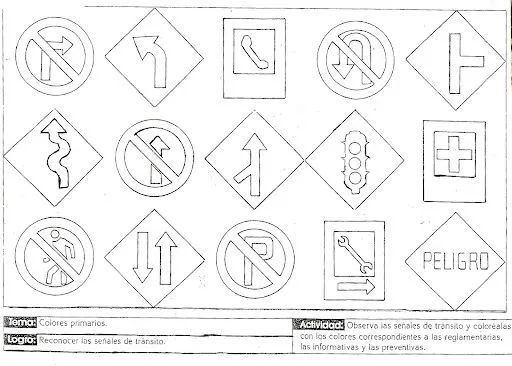 Señales de transito informativas para colorear - Imagui