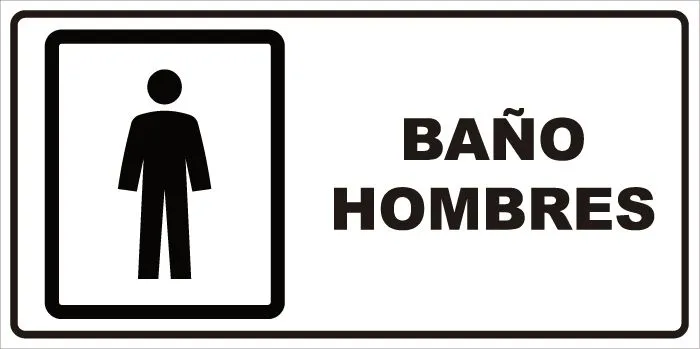 señaletica baño hombres - Signshop