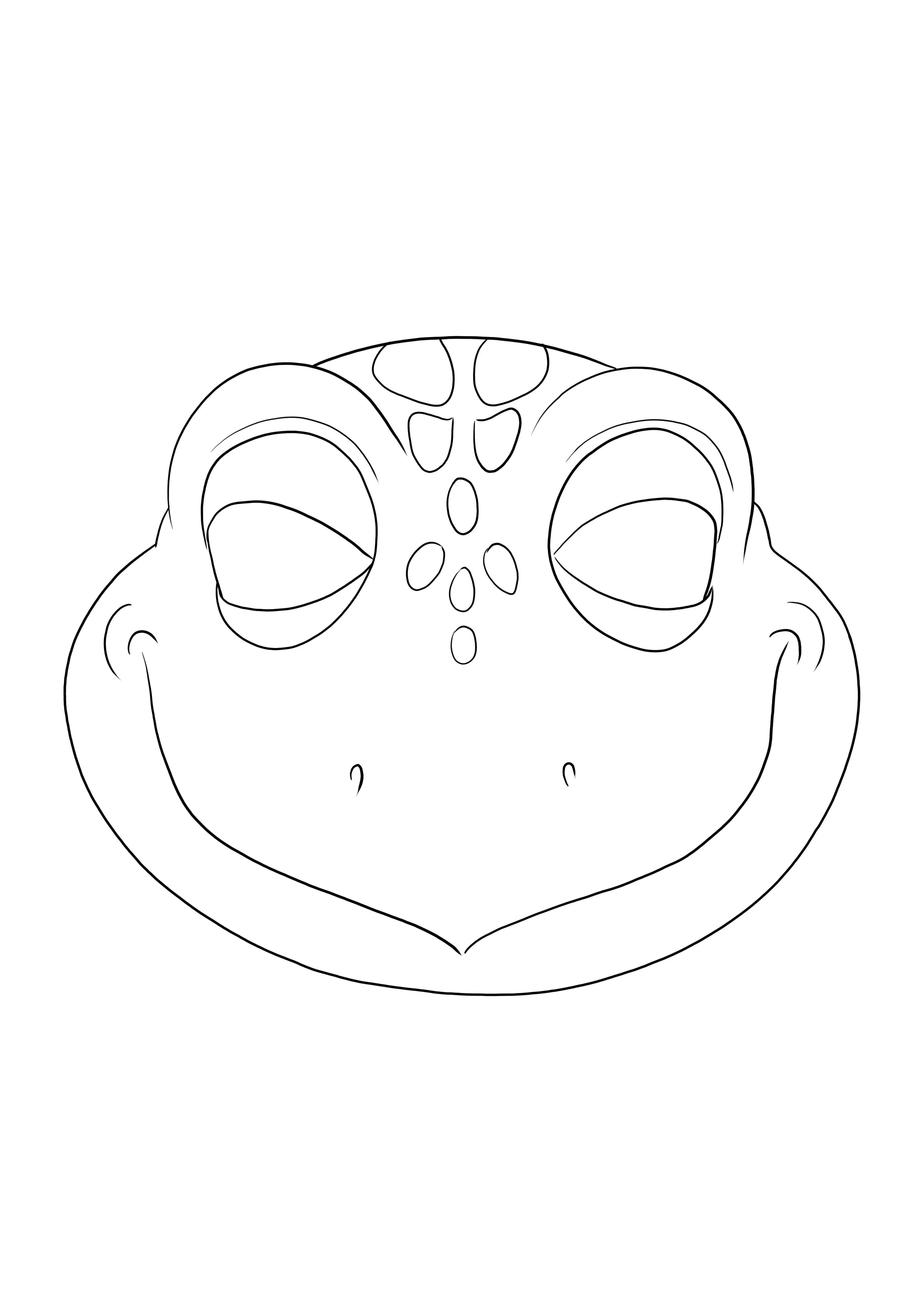 Sencilla hoja para colorear de una Máscara de Tortuga para imprimir o descargar gratis Sencilla hoja para colorear de una Máscara de Tortuga para imprimir o descargar gratis