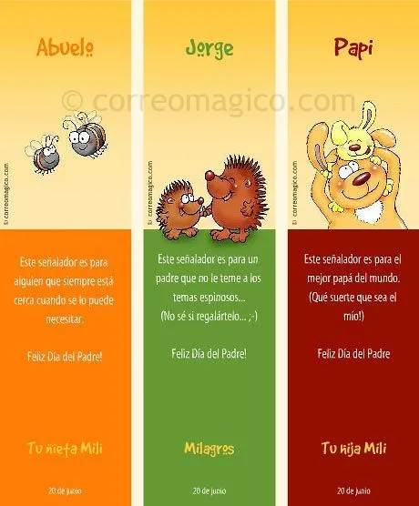 sendiapadre animales - Tarjetas para imprimir GRATIS en tu casa en ...