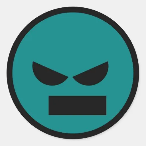 Señor enojado Anti-Smiley Face Sticker Etiquetas de Zazzle. Señor enojado Anti-Smiley Face Sticker Etiquetas de Zazzle.