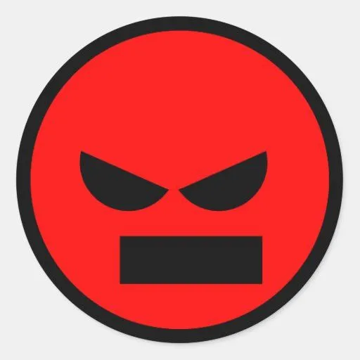 Señor enojado Anti-Smiley Face Sticker Pegatina Redonda | Zazzle Señor enojado Anti-Smiley Face Sticker Pegatina Redonda | Zazzle