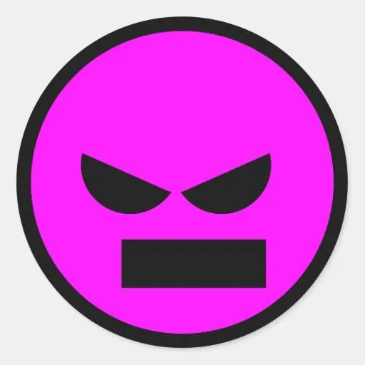 Señor enojado Anti-Smiley Face Sticker Pegatina | Zazzle Señor enojado Anti-Smiley Face Sticker Pegatina | Zazzle