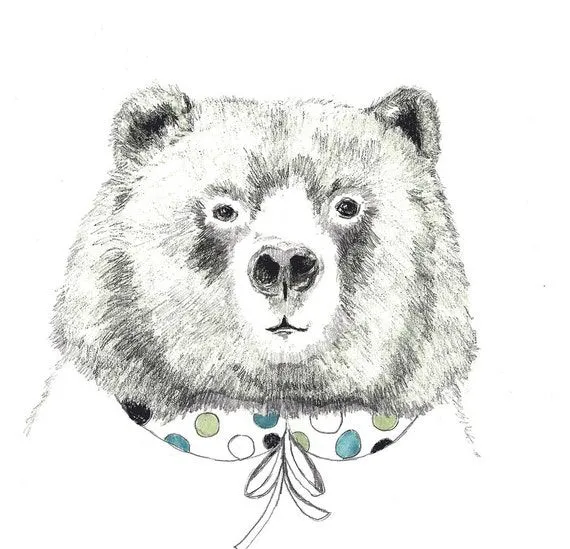 La señora Bear oso Illustration oso con cuello por corelladesign La señora Bear oso Illustration oso con cuello por corelladesign