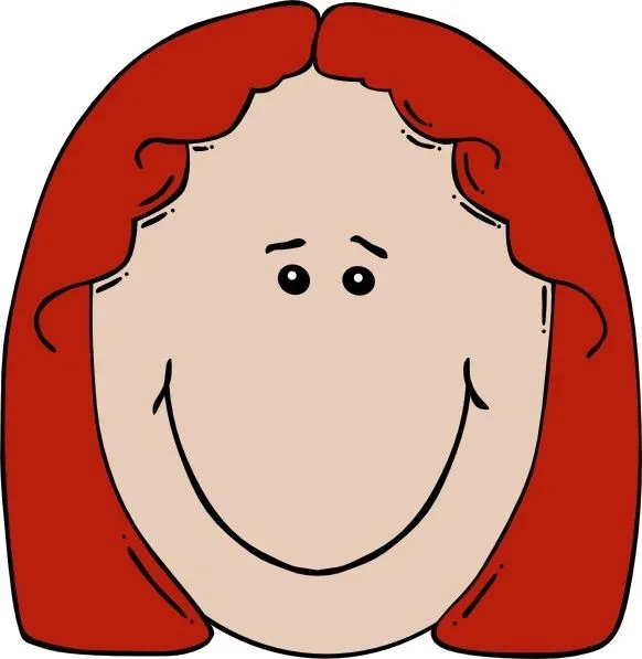 Señora Cara de dibujos animados clipart Vector de imágenes ...