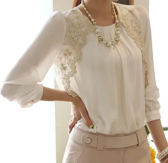 Las Señoras Blusa De Encaje - Compra lotes baratos de Las Señoras ...