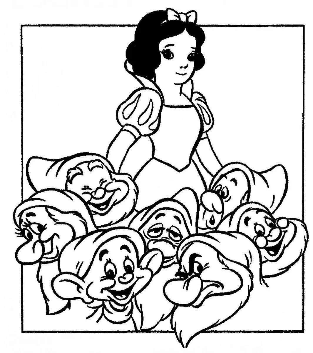 sensacionales dibujos para pintar de blancanieves y los 7 enanitos ...