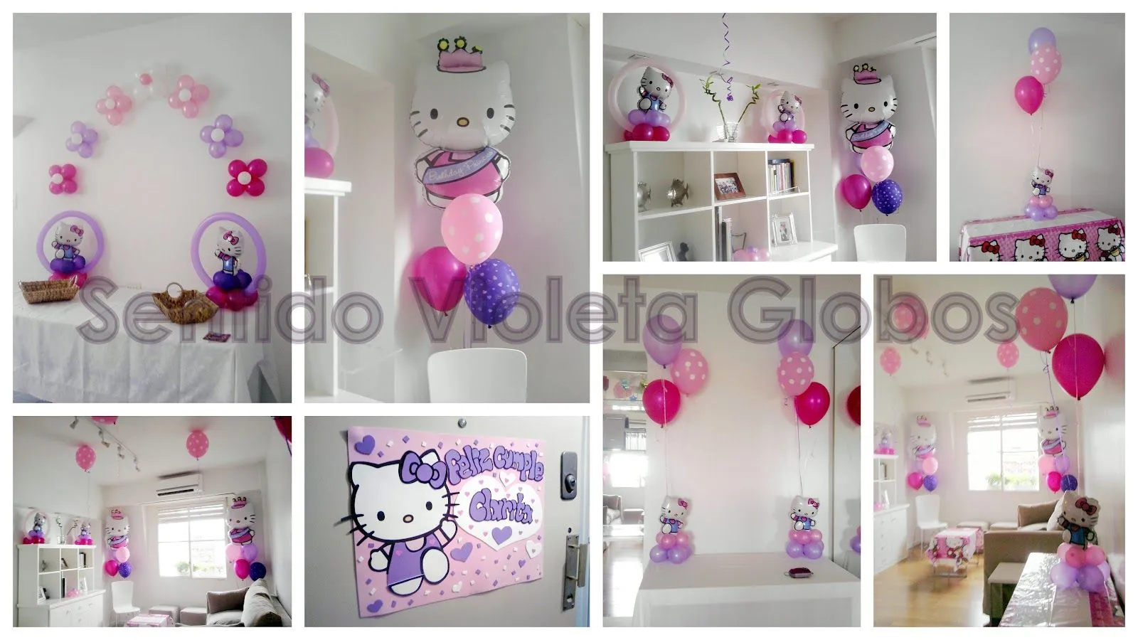 SentidoVioletaGlobos: Cumpleaños de Clarita con Hello Kitty... SentidoVioletaGlobos: Cumpleaños de Clarita con Hello Kitty...